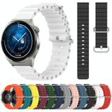 Voor Huawei Watch GT3 Pro 46mm 22mm Ocean Style siliconen effen kleur horlogeband