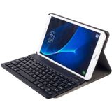 DY580 voor Galaxy tab A 10 1 T580/T585 afneembare kunststof Bluetooth toetsenbord lederen draagtas met houder (zwart)