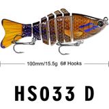 2 PCS PROBEROS HS033 10cm 15.61g Knotty Lure Fish Bait Plastic Hard Bait(D)
