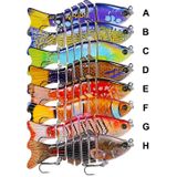 2 PCS PROBEROS HS033 10cm 15.61g Knotty Lure Fish Bait Plastic Hard Bait(D)