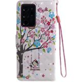 Voor Samsung Galaxy Note 20 Ultra 3D Painting Horizontale Flip Lederen case met Holder & Card Slot & Lanyard(Girl Under The Tree)