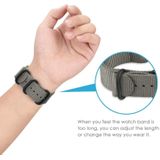 Voor Samsung Galaxy Watch Active 18mm S3 nylon drie-ring riem (grijs)