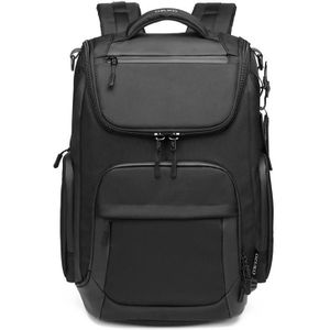 Ozuko 9409 Mannen Business 15.6-inch Laptop Rugzak Travel Sports Leisure Rugzak (Zwart)