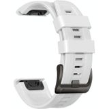 Voor Garmin Fenix 7/6 PRO / 5 Plus 22mm Zwart Gesp Siliconen Horlogeband
