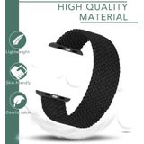 Metalen hoofd gevlochten nylon effen kleur vervangende band horlogeband voor Apple Watch Series 6 & SE & 5 & 4 40mm / 3 & 2 & 1 38mm  Grootte: S 135mm