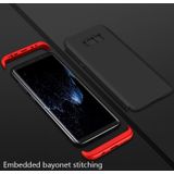 Samsung Galaxy S8 volledig bedekkend Kunststof GKK back cover Hoesje (zwart + rood)
