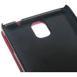 Vertical Flip lederen hoesje met opbergruimte voor pinpassen opberg vakje voor Samsung Galaxy Note III / N9000 (hard roze)