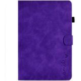 Voor Amazon Kindle Fire HD 10 2021 Relif Smile Flip Tablet Leather Case (Paars)