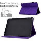 Voor Amazon Kindle Fire HD 10 2021 Relif Smile Flip Tablet Leather Case (Paars)