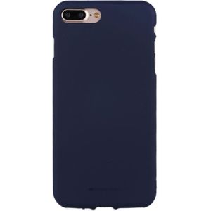 iPhone 7 Plus & 8 Plus zacht aanvoelend TPU MERCURY GOOSPERY back cover Hoesje (marine blauw)