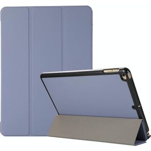 3-voudige huidtextuur horizontale flip TPU + PU lederen behuizing met houder voor iPad 9.7 (2018) / 9.7 (2017) / lucht / air2 (Lavendelgrijs)