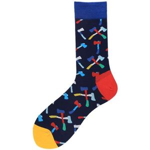 3 paren mannen buis sokken katoen kleur vlag straat trendy sokken  type: 1911-9 (EUR 39-46)