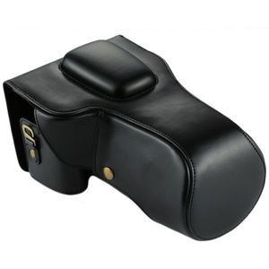 Full Body PU lederen Case cameratas voor Canon EOS 760D / 750D (18-135mm Lens) (zwart)