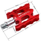 Litepro Ultralight Folding Bike Pedal K3 Fietspedaal  Kleur:Rood