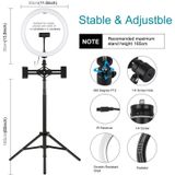 PULUZ 11 8 inch 30cm RGBW Light + 1.65m Mount + Dual Phone Brackets Curved Surface RGBW Dimable LED Ring Vlogging Light Live Broadcast Kits with Cold Shoe Tripod Adapter & Phone Clamp & Remote Control(Black)