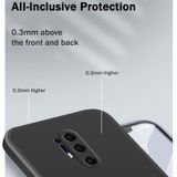 Voor OnePlus 8 Pro Solid Color Imitation Vloeistof Siliconen Rechte RUND DROPPRODUME volledige dekking Beschermhoes