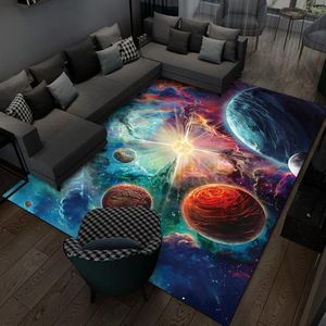 3D Visual Cartoon Cosmic Planet Living Room Carpet  Size: 40x60cm(Cosmic Planet 2)