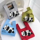 Lente en zomer reuzenpanda gebreide tas grote capaciteit cartoon vest stijl handtas