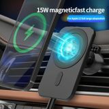 N16 10W auto luchtuitlaat + zuignap Magsafe magnetische draadloze oplader mobiele telefoon houder voor iPhone 12 serie (groen)