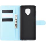 Voor Xiaomi Redmi Note 9 Pro/Note 9S/Note 9Pro Max Litchi Texture Horizontal Flip Protective Case with Holder & Card Slots & Wallet(Blue)
