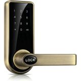 OS8818-QGT wachtwoord + sleutel + Sensor kaart zink legering rode bronzen elektronische deur vergrendeling Touch scherm elektronische Code Lock(Bronze)