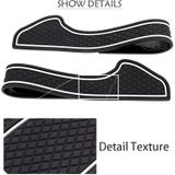 6 in 1 Car Water Cup Gate Slot Mats Silicon Anti-Slip Interior Door Pad voor Tesla Model S (Wit)