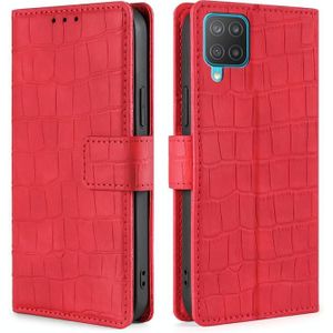 Voor Samsung Galaxy M12 / F12 Skin Feel Crocodile Texture Magnetische Sluiting Horizontale Flip PU Lederen Case met Houder & Card Slots & Portemonnee