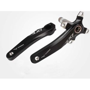 JIANKUN IXF Mountain Bike Hollow Crank Modified Single-plate Left and Right Cranks Crankshaft Bottom Axle  Style:Left and Right Crank(Black)