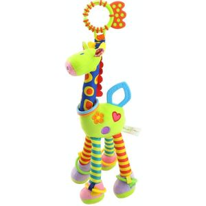 Baby Carriage Hanging Toy 0-1 Year Old Bell Teether Giraffe Bed Bell(Green)