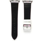 Eenvoudige Fashion dot patroon lederen polshorloge band voor Apple Watch serie 3 & 2 & 1 42mm (roze + wit)