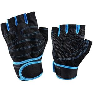 ST-2120 Gym Exercise Equipment Anti-Slip Gloves  Size: L(Blue)