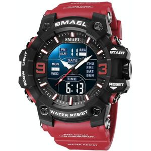 SMAEL 8049 waterdicht sporthorloge heren multifunctioneel nachtlampje elektronisch horloge