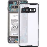 Transparante batterij achterkant met cameralenscover voor Samsung Galaxy S10 G973F/DS G973U G973 SM-G973 (transparant)