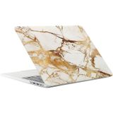 MacBook Pro 13.3 inch A1706 & A1708 Marmer patroon met beige goud structuur beschermende Cover