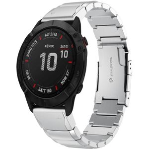 Voor Garmin Fenix 6 Pro GPS 22 mm Tortoise Shell roestvrijstalen horlogeband