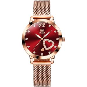 OLEVS 5189 Dames hartvormig waterdicht quartzhorloge