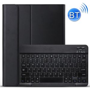 Afneembaar Bluetooth toetsenbord + Brushed textuur horizontale Flip lederen draagtas met houder voor iPad Pro 11 inch (2018) (zwart)