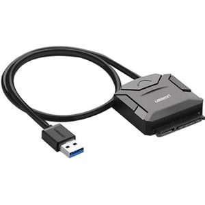 UGREEN-USB 3.0 naar SATA Adapter Kabel Converter voor 2 5 / 3 5 inch harde schijf schijf HDD en SSD  steun UASP SATA 3.0(zwart)