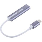 Aluminium Shell 3 5 mm Jack externe USB-C / Type-C Sound Card HIFI magische stem 7.1 kanaal Converter Adapter gratis Drive (grijs)