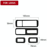 Auto koolstofvezel venster glas lift decoratieve sticker voor Lexus RX300 / 270 / 200T / 450h 2016-2019  rechts rijden