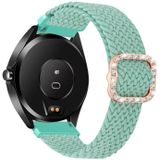 Voor Garmin Venu 2 / Samsung Gear S3 / Xiaomi Haylou RS3 22mm Universele verstelbare gevlochten elastische diamant gesp vervangende band horlogeband (gras groen)