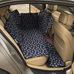 Waterdichte achterzijde terug huisdier hond autostoel cover matten hangmat beschermer met veiligheidsgordel  grootte: 130x150x38cm (zwart)