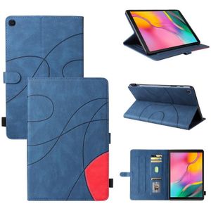 Voor Samsung Galaxy Tab A 10.1  T510 Dual-Color Splicing Horizontale Flip PU Lederen Case met Houder & Card Slots & Slaap / Weks-up Functie