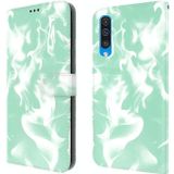 Voor Samsung Galaxy A70 / A70S Wolk Mist Patroon Horizontale Flip Lederen Case met Houder & Card Slot & Portemonnee (Mint Green)