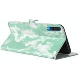 Voor Samsung Galaxy A70 / A70S Wolk Mist Patroon Horizontale Flip Lederen Case met Houder & Card Slot & Portemonnee (Mint Green)