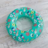 Ice Cream patroon opblaasbare zwemmen ring verdikking water ring Lifesaving ring geschikt voor kinderen van 2-4 jaar  grootte: 60cm (blauw)