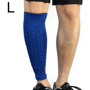 Voetbal anti-botsing leggings outdoor basketbal paardrijden alpinisme enkel beschermen kalf sokken Gear Protector  maat: L