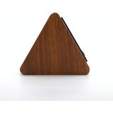Demp lichtgevende elektronische klok houten geluid controle kleine driehoek wekker wit hout wit licht