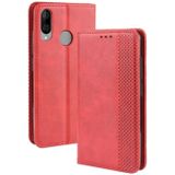 Magnetische Buckle retro Crazy Horse textuur horizontale Flip lederen case voor Wiko weergave 3 LITE  met houder & kaartsleuven & fotolijstjes (rood)