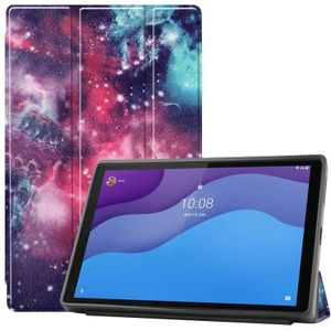 Voor Lenovo Tab M10 HD 2nd Gen TB-X306 Painted Pattern Horizontal Flip Tablet PC Leather Case met Tri-fold Bracket & Sleep / Wake-up Function(Melkwegnevel)